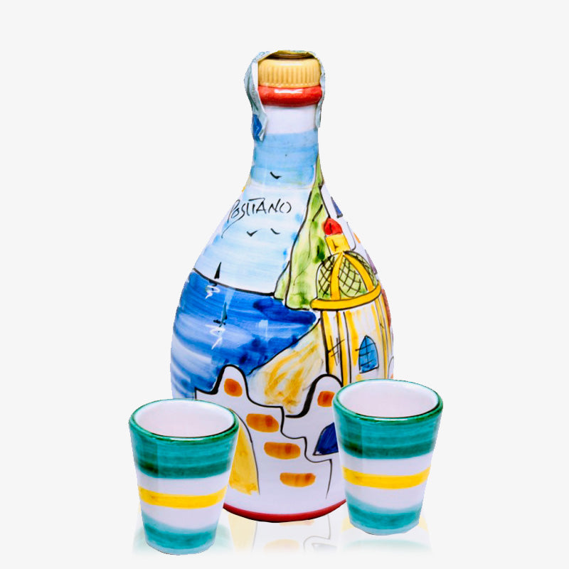 Dolceterra Limoncello of Sorrento Jar and two Handmade glasses – Dolceterra  Italian Within US Store