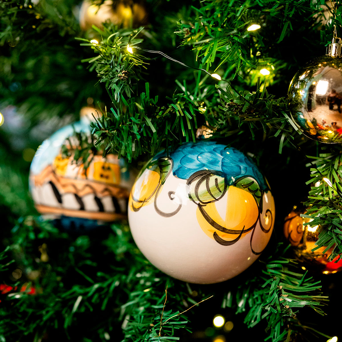 LEMON Hand-painted Christmas Balls Ornaments